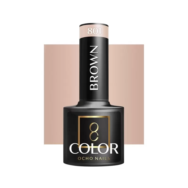 OCHO NAILS BROWN 801 / 5ml Nagų Lenkų gelis OCHO NAILS BROWN 801 / 5ml Nagų Lenkų gelis