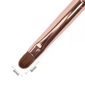 Золотистая гелевая кисточка Molly Nails с цирконами, овальная, Nr.: 6