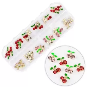 Molly nagai vyšnių su Rhinestones 36 vnt.