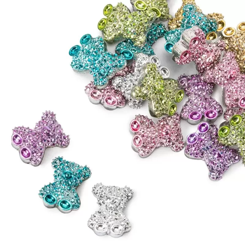 3D meškiukai Mrus_Cyrl Nails už nagus, spalvų mišinys, 20 vienetų. 3D meškiukai Mrus_Cyrl Nails už nagus, spalvų mišinys, 20 vienetų.