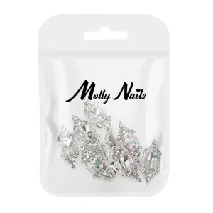 Кристаллы для дизайна ногтей Molly Nails 3D N-2, 10 шт.