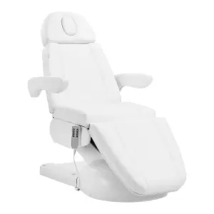 Косметическое кресло Azzurro Lux 4м электрическое, белое, с подставкой