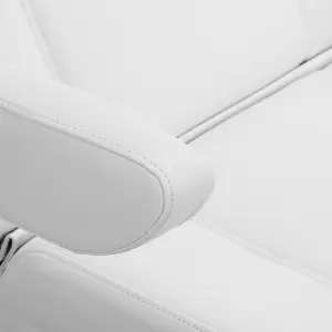 Косметическое кресло Azzurro Lux 4м электрическое, белое, с подставкой