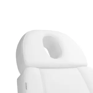 Косметическое кресло Azzurro Lux 4м электрическое, белое, с подставкой