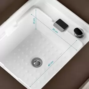 Profesionalus chaise poilsio su įmontuotu automobilių plovimo gabaliukais Gabbiano Bali galvos SPA plovimo poilsio ruda