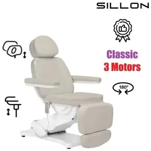 Электро косметологическое кресло SILLON CLASSIC 3 мотора, цвет морской соли