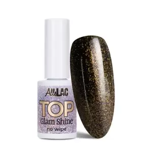 AlleLac Top No Wipe Glam shine - gold 7g