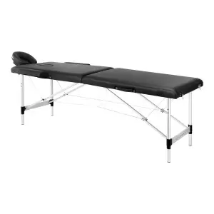 Массажный стол складной алюминиевый BALANCE, 2 сегмента, черный