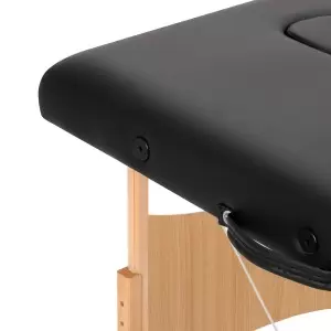 Массажный стол BALANCE складной деревянный 2-секционный черный