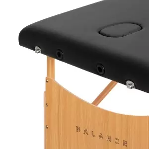 Массажный стол складной деревянный BALANCE 3-секционный 190x70, черный