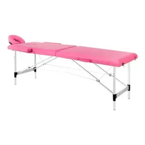 Массажный стол складной алюминиевый BALANCE, 2 сегмента, розовый