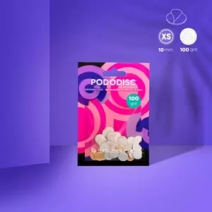 Keičiami failai balti pedikiūro disko 100 GRIT STALEKS PRO EXPERT PODODISC XS 50 vnt