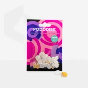 Keičiami failai balti pedikiūro disko 100 GRIT STALEKS PRO EXPERT PODODISC XS 50 vnt