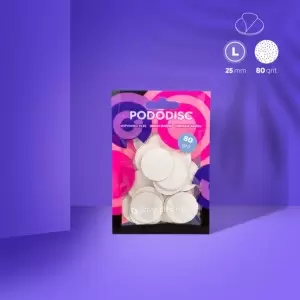 Keičiami failai balti pedikiūro diską 80 GRIT STALEKS PRO EXPERT PODODISC L 50 kūrinys