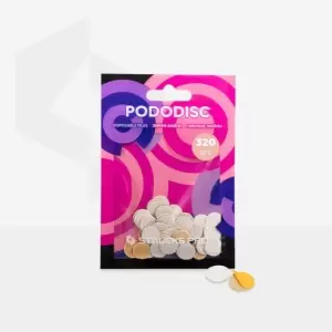 Одноразовые белые пилки для педикюрного диска 10 мм PODODISC XS EXPERT 320 грит (50 шт.) White