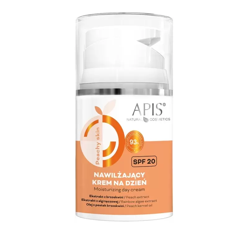 Kasdienis drėkinamasis kremas Apis Peachy odos SPF 20, 50 ml Kasdienis drėkinamasis kremas Apis Peachy odos SPF 20, 50 ml