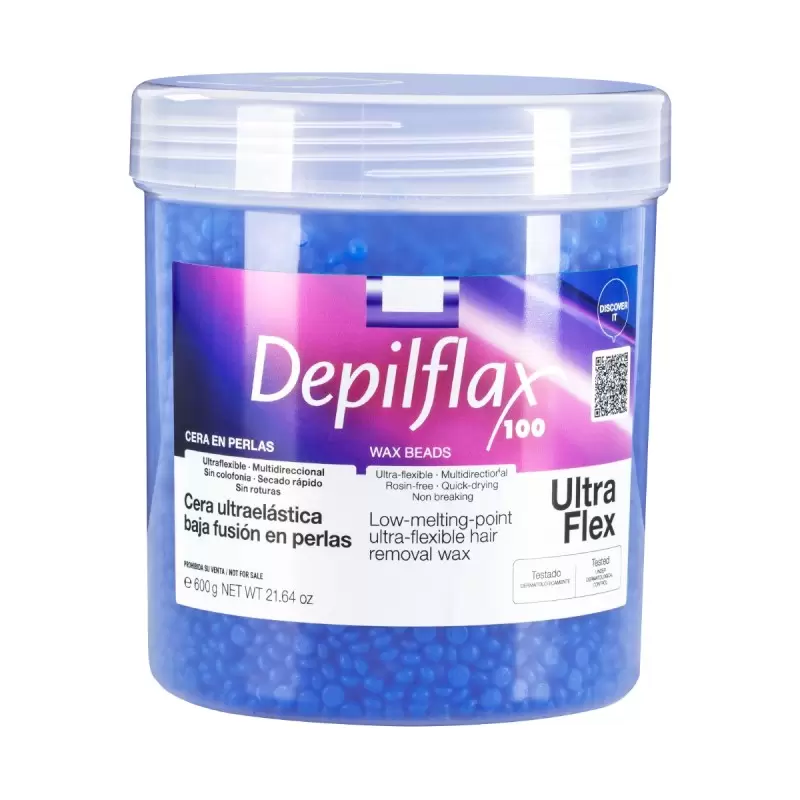 Depilflax 100 гибкий низкоплавкий воск Ultraflex сиреневый с диоксидом титана 600 г