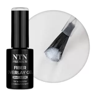 Fiber Overlay Gel Milky Glitter NTN Premium 7 g