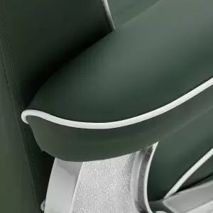 Парикмахерское кресло Gabbiano Visionerio, хромированная рама зеленого цвета.