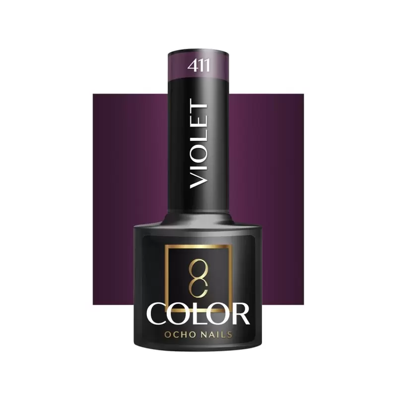 OCHO Nails Violet 411 / 5ml Nagų Lenkų gelis OCHO Nails Violet 411 / 5ml Nagų Lenkų gelis