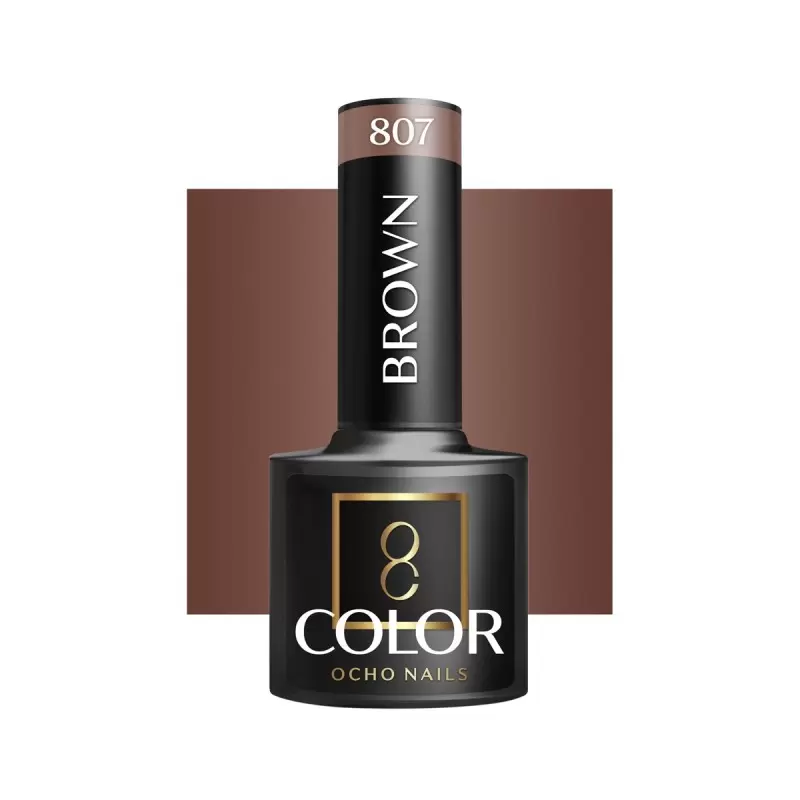 OCHO NAILS BROWN 807 / 5ml Nagų lako gelis OCHO NAILS BROWN 807 / 5ml Nagų lako gelis