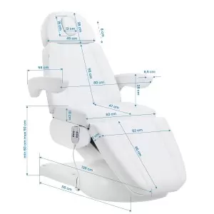 Электро косметическое кресло Azzurro Lux 3 мотора, белое