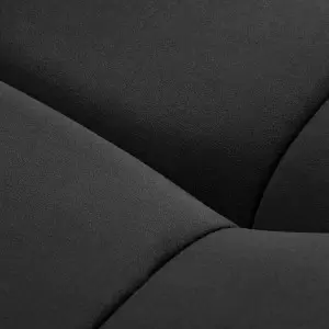 "Sillon Corona" blakstienų priauginimo kėdė, juoda aksominė su auksine baze.