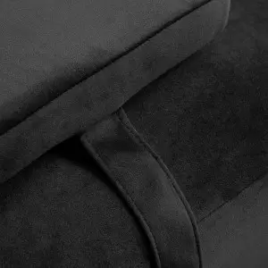 "Sillon Corona" blakstienų priauginimo kėdė, juoda aksominė su auksine baze.