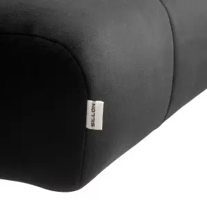 "Sillon Corona" blakstienų priauginimo kėdė, juoda aksominė su auksine baze.
