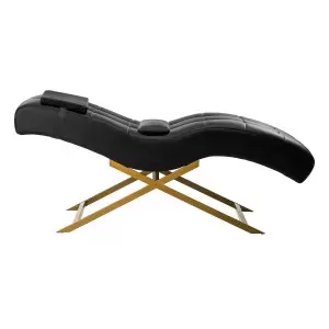 "Sillon Alba" blelakh pratęsimo fotelis, juoda su aukso pagrindu.