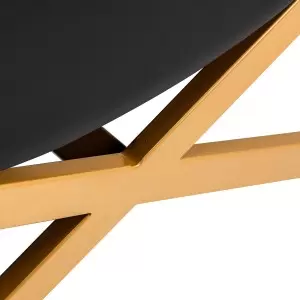 "Sillon Alba" blelakh pratęsimo fotelis, juoda su aukso pagrindu.