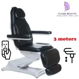 Электро косметическое кресло Flame Beauty Modern BD-8194, черное, 3 мотора