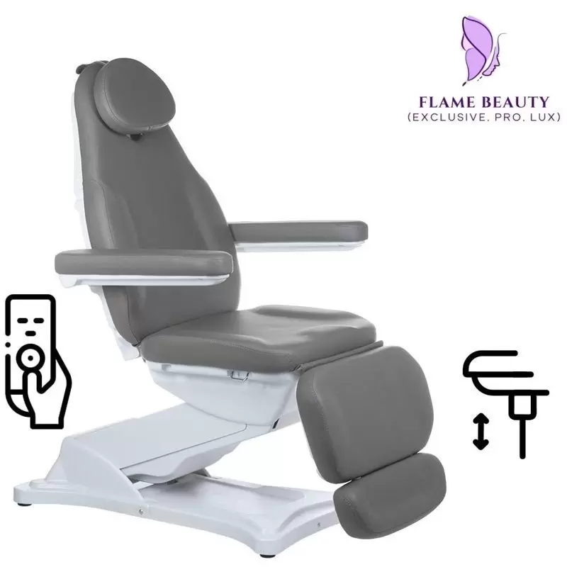 Электро косметическое кресло Flame Beauty Modern BD-8194, серое, 3 мотора Электро косметическое кресло Flame Beauty Modern BD-8194, серое, 3 мотора