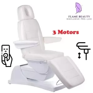 Elektros kosmetologijos kėdės liepsnos grožis BG-228, balta.