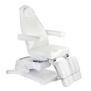 Электро косметологическое кресло Flame Pedi Max 672C белого цвета, 3 мотора