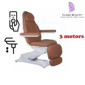 Электро косметическое кресло Flame Beauty Modern BD-8194, коричневое, 3 мотора