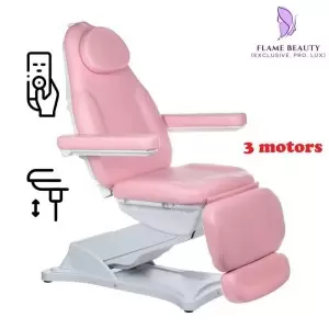 Электро косметическое кресло Flame Beauty Modern BD-8194, розовое, 3 мотора