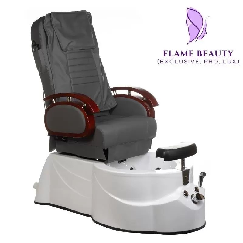 Flame Beauty Pedi 3820D Серое кресло для педикюра с массажем Flame Beauty Pedi 3820D Серое кресло для педикюра с массажем