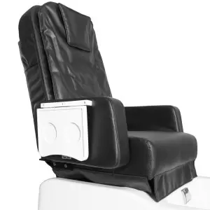 Черное кресло для педикюра с массажем Flame Beauty Pedi 2312