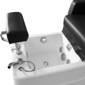 Черное кресло для педикюра с массажем Flame Beauty Pedi 2312
