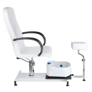 Pedikiūro kėdė su bw-100 pėdų masažuokliu, balta