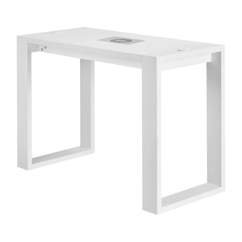 Kosmetikos stalas su dulkių absorberiu Momo Profesionalus J-02, baltas Kosmetikos stalas su dulkių absorberiu Momo Profesionalus J-02, baltas