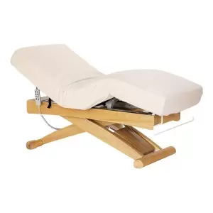 Шезлонг Sillon Siesta SPA, кремовый с светло-коричневым основанием.