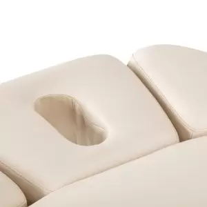 Шезлон Sillon Relax кремового цвета для SPA-процедур с черным основанием