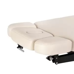 Шезлон Sillon Relax кремового цвета для SPA-процедур с черным основанием