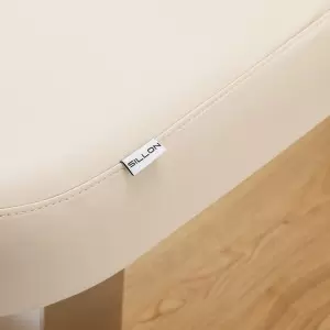 Шезлонг Sillon Comfort SPA, кремовый с светло-коричневым основанием.