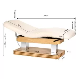 Шезлонг Sillon Comfort SPA, кремовый с светло-коричневым основанием.