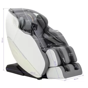 Masažo kėdė Sakura Maximus 809 3D balta ir pilka