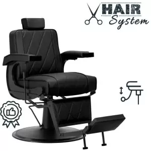 Plaukų sistema BM88066B Kirpėjo kėdė BM88066B juoda su juodu rėmu