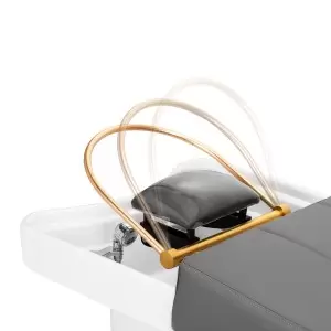 Парикмахерская тумба для мытья волос Gabbiano 017 Head Spa с шезлонгом, серая.